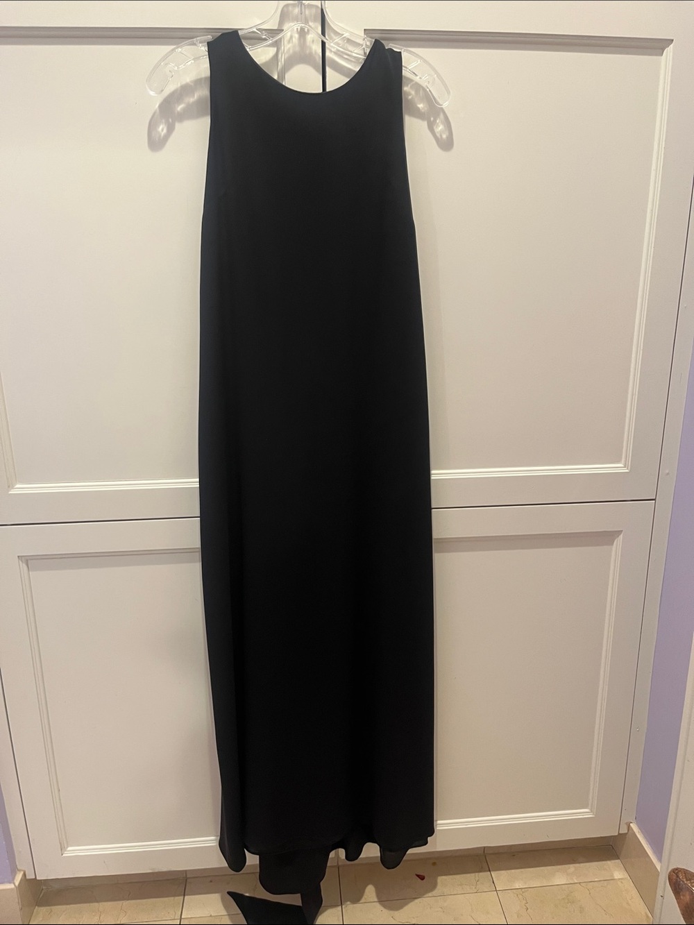 Jil Sander Sleek Black Sleeveless low back Maxi Dress